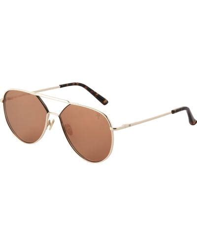 Frye Evie Women's Aviator Sunglasses, Gold, 60mm .